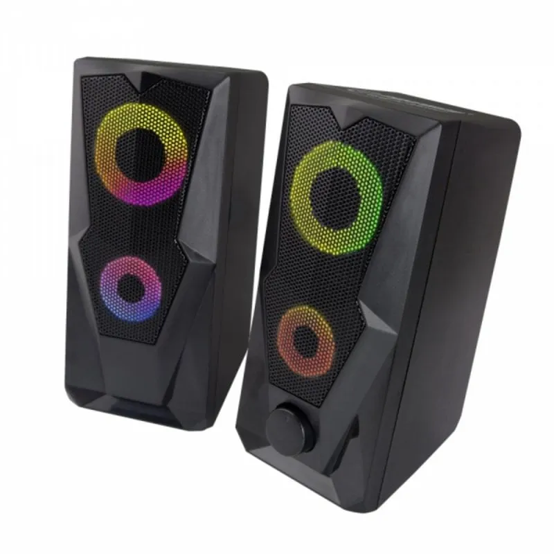 Altoparlanti Esperanza BAILA cablati 6W amplificatore integrato neri con ingresso USB e jack 3,5 mm - immagine 1