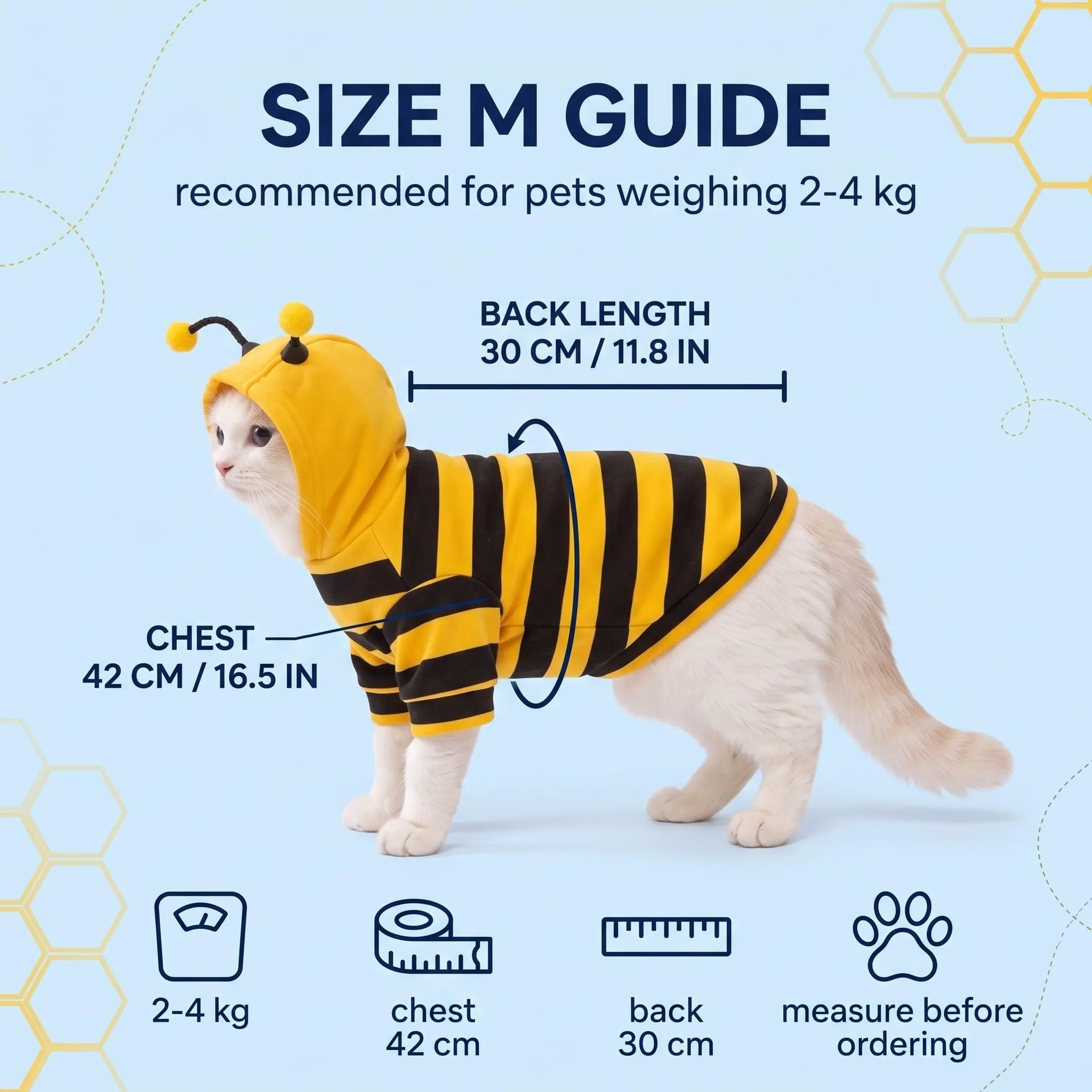 IMLDUY Costume Ape per Gatto e Cani Piccola Taglia, Vestiti Halloween Gatto con Cappuccio, Felpa Morbida per Animali Domestici 2-4kg, Travestimento Divertente per Feste e Natale - immagine 7