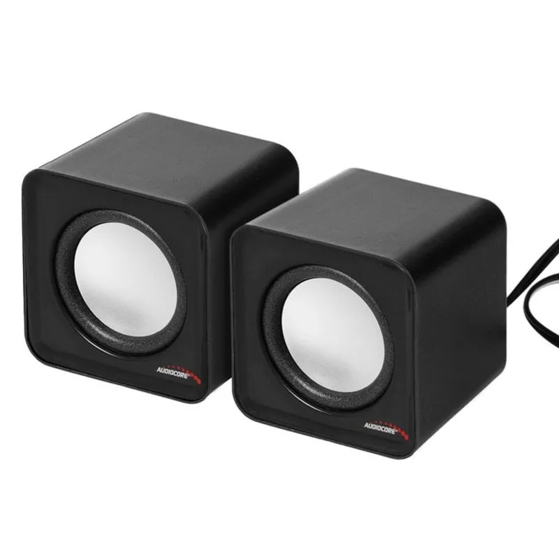 Altoparlanti Audiocore 2 Vie Cablati 3W per PC con alimentazione USB e controllo rotativo - immagine 1