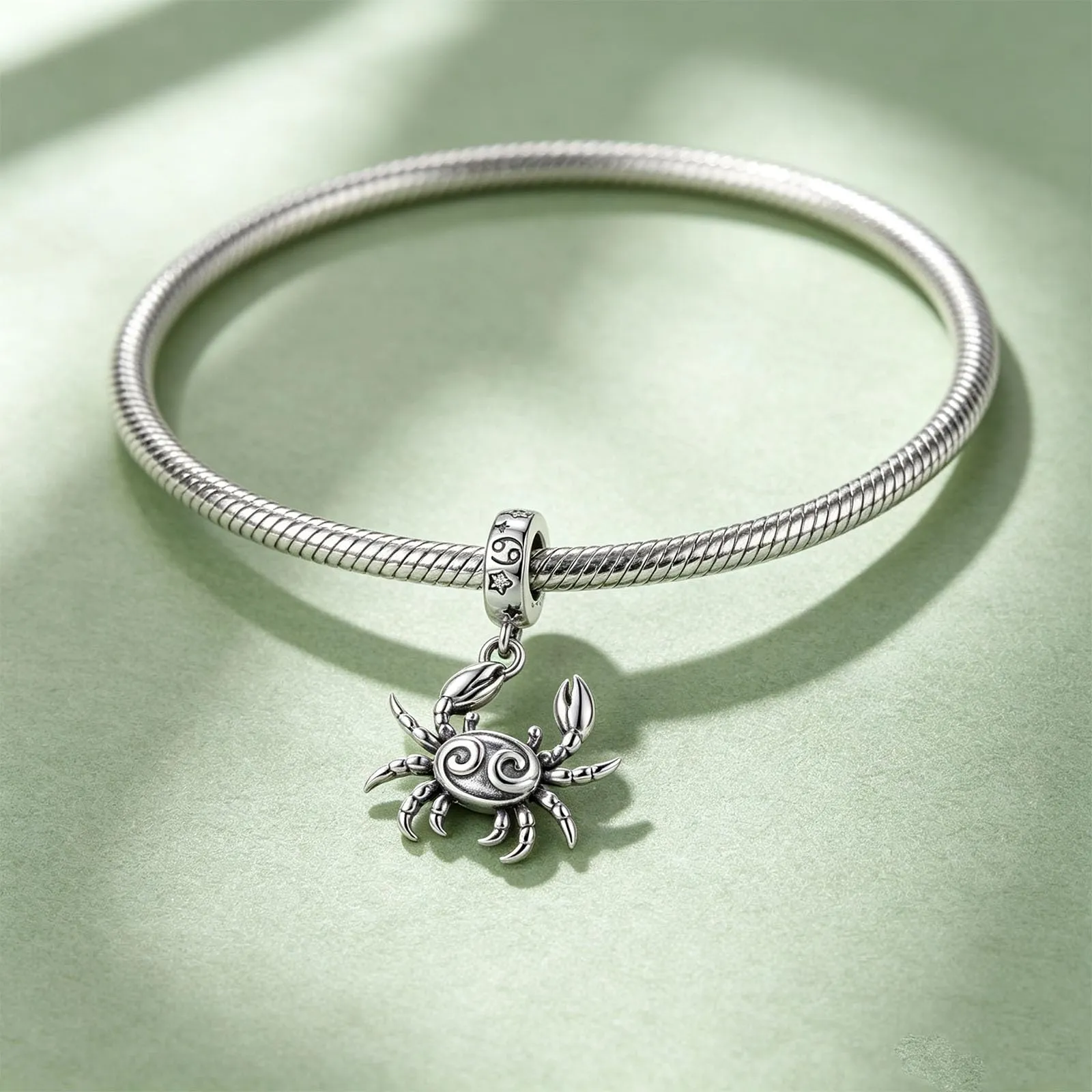 ROMANTICWORK Argento Sterling 925 koala/maialino/gatto/colibrari/bovino/manzo/leone/volpe/scimmia/teschio/tigre/panda rosso per braccialetti animali gioielli da donna, 13*8mm, Argento sterling, Non - immagine 3