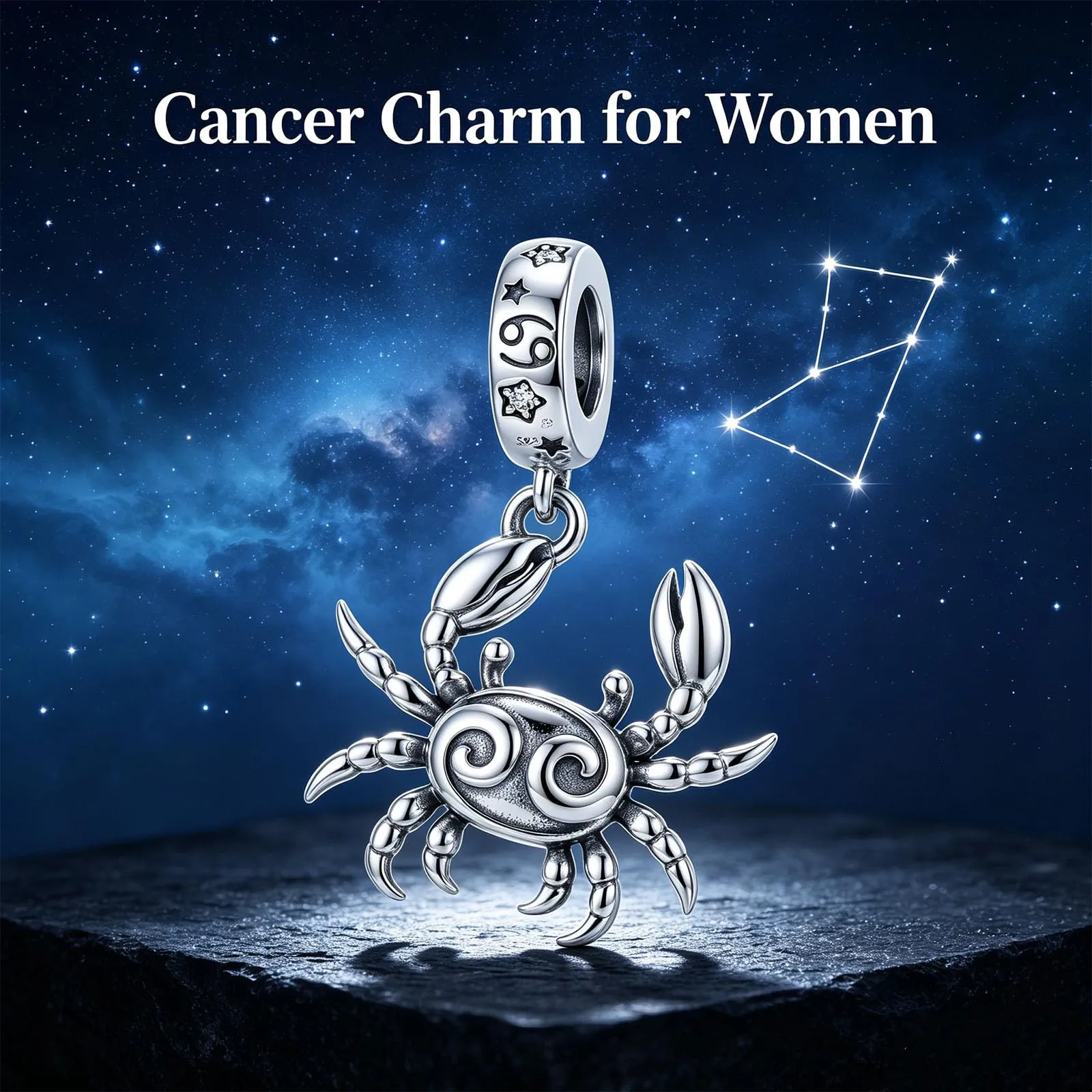 ROMANTICWORK Argento Sterling 925 koala/maialino/gatto/colibrari/bovino/manzo/leone/volpe/scimmia/teschio/tigre/panda rosso per braccialetti animali gioielli da donna, 13*8mm, Argento sterling, Non - immagine 6