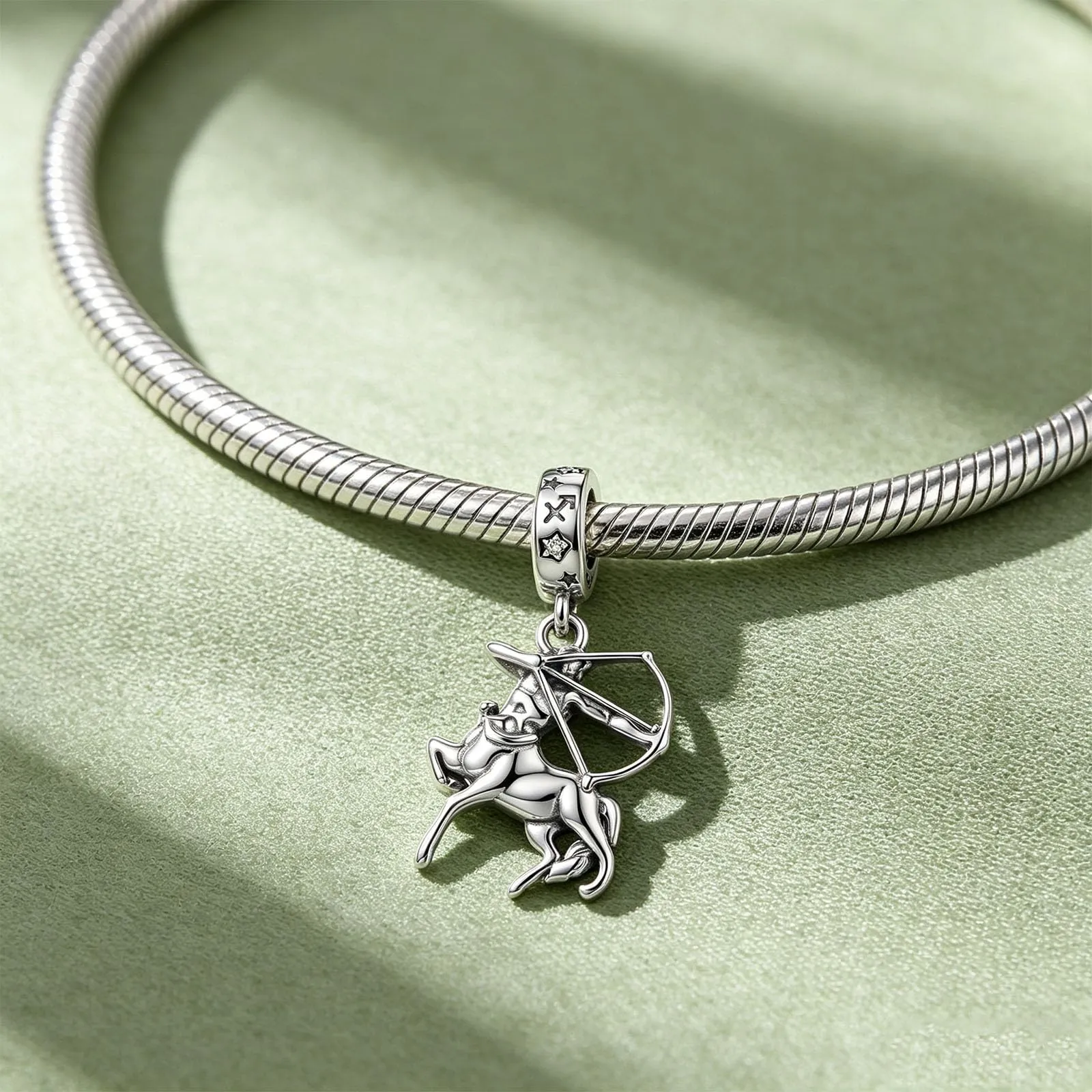 ROMANTICWORK In argento sterling 925 koala/maiale/gatto/colibrì/biglietto Highland/leone/volpe/scimmia/teschio-mano/tigre/panda rosso per braccialetti gioielli animali per donne, 13*8mm, Argento - immagine 3