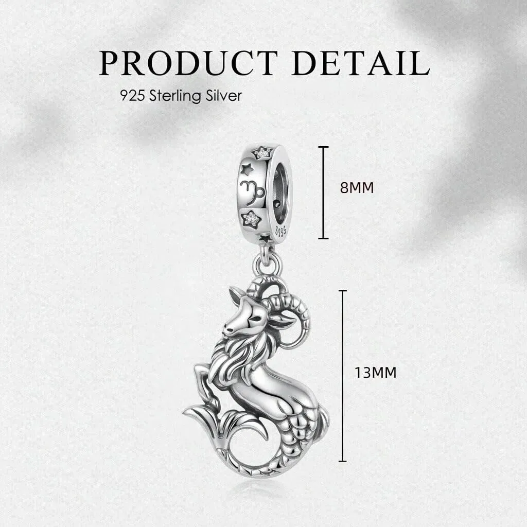 ROMANTICWORK Argento Sterling 925, Koala, Maiale, Gatto, Colibrì, Mucca delle Highland, Leone, Volpe, Scimmia, Teschio, Mano, Tigre, Panda Rosso, per Bracciali, Gioielli Animali per Donne, 13 x 8 mm - immagine 4