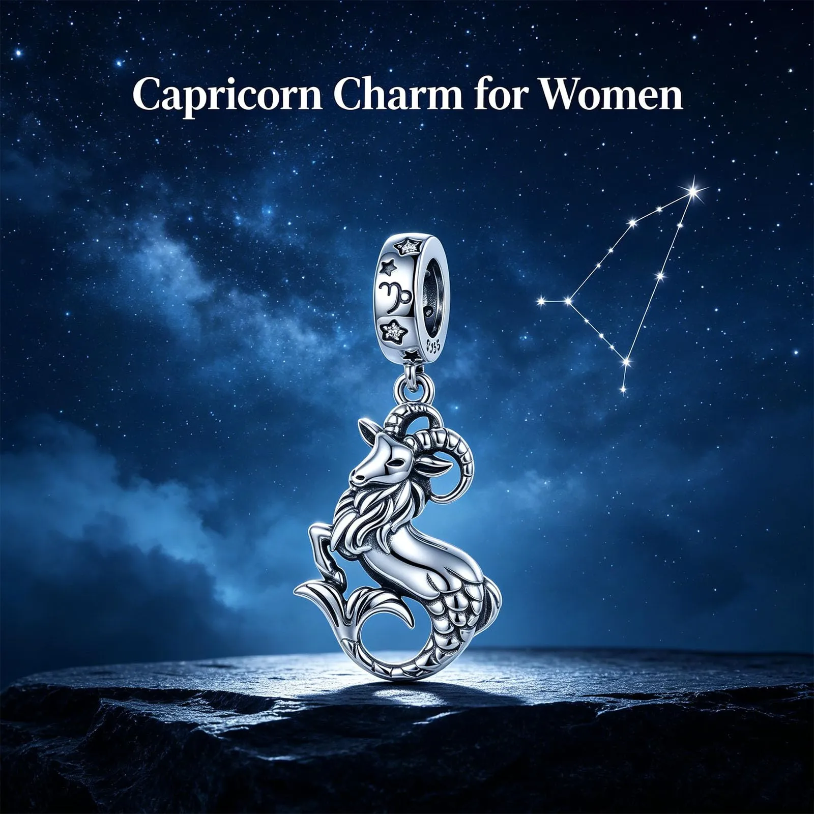 ROMANTICWORK Argento Sterling 925, Koala, Maiale, Gatto, Colibrì, Mucca delle Highland, Leone, Volpe, Scimmia, Teschio, Mano, Tigre, Panda Rosso, per Bracciali, Gioielli Animali per Donne, 13 x 8 mm - immagine 6