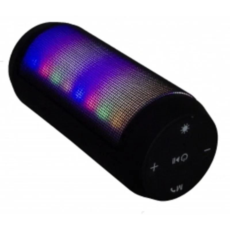 Altoparlante Esperanza Bluetooth Cilindrico 5W Nero con MicroSD, LED e Radio FM - immagine 1