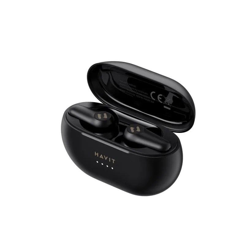 Auricolari Havit TW915E in-ear wireless Bluetooth TWS per chiamate e musica IPX5 neri - immagine 1