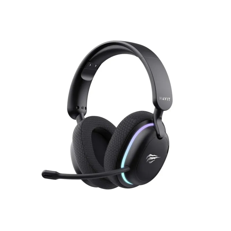 Auricolari Havit 6939119040000 wireless e cablati Bluetooth con microfono rimovibile, gaming, cancellazione del rumore, neri - immagine 1