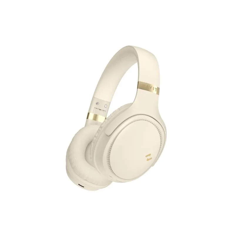 Auricolari Havit H630BT wireless e cablati Bluetooth 5.3 con microfono integrato giallo burro - immagine 1