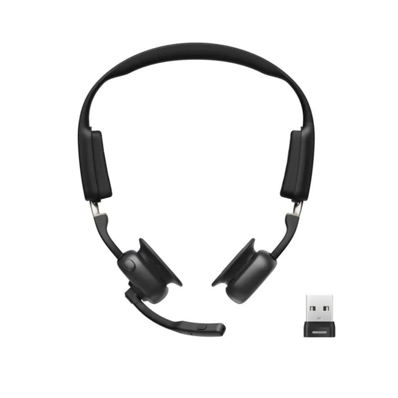 Auricolari Shokz C610-AA-BK wireless Bluetooth con cancellazione attiva del rumore, microfono boom black - immagine 1