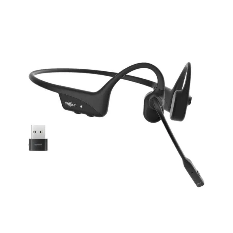 Auricolari Shokz C120-AA-BK wireless Bluetooth con Cancellazione Rumore, microfono e conduzione ossea nero - immagine 1