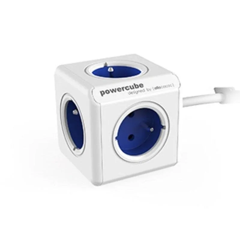 Multipresa Allocacoc PowerCube Extended Type E 5 prese 1,5 m blu interno - immagine 1