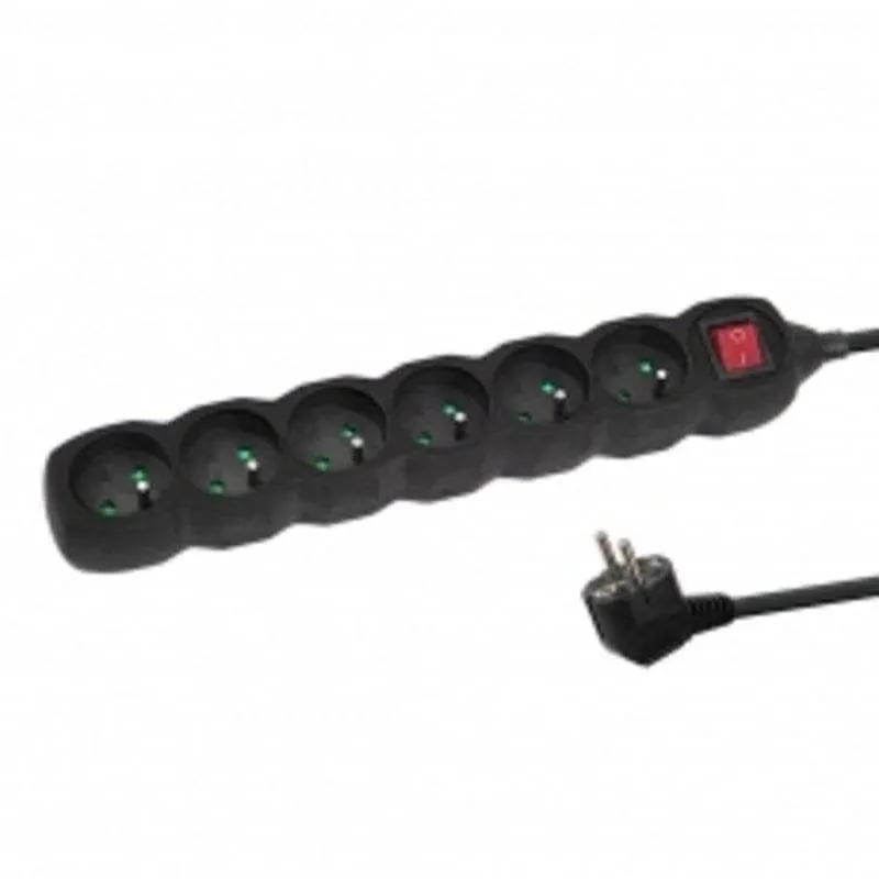 Multipresa Esperanza ELK219K 6 prese tipo E interruttore protezione bambini 5 m - immagine 1