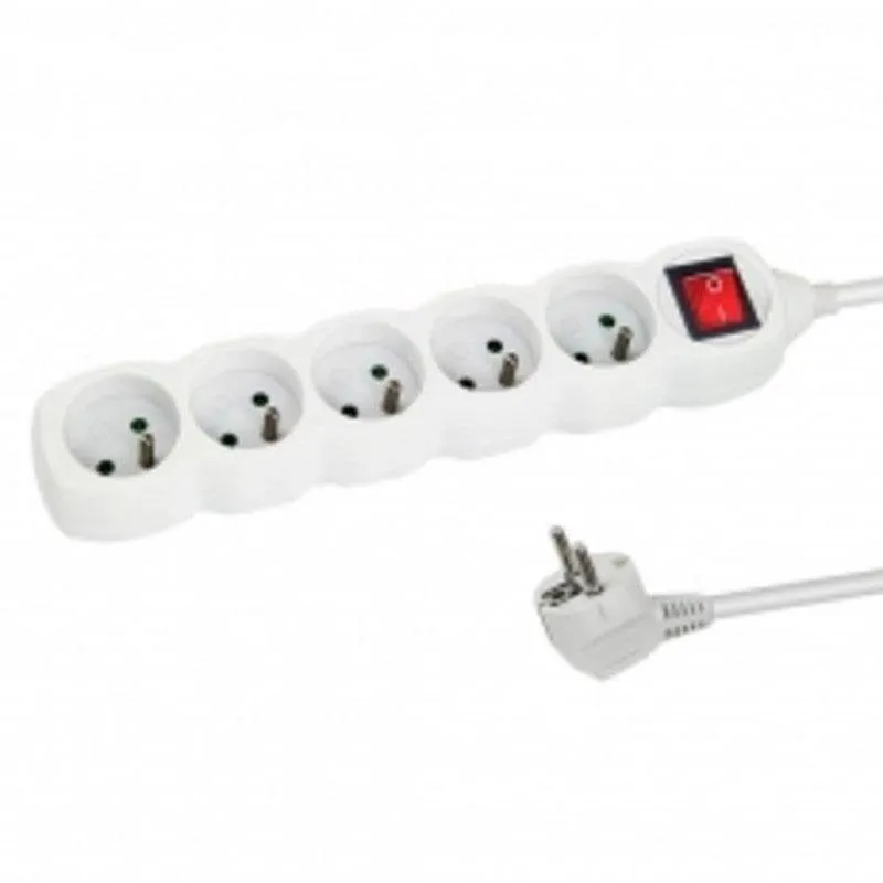 Multipresa Esperanza ELK215W 5 prese tipo E con protezione bambini e interruttore - immagine 1