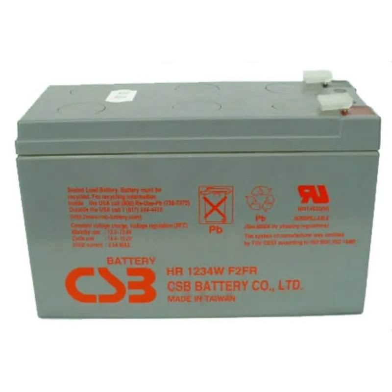 Batteria CSB HR1234W F2 12 V 34 Wh 2,6 kg 65x100x151 mm - immagine 1