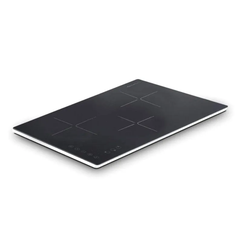 Piastra a induzione Melchioni Oblivion 3 Touch 3 zone 2000 W Vetro Nero Timer Sicurezza - immagine 1