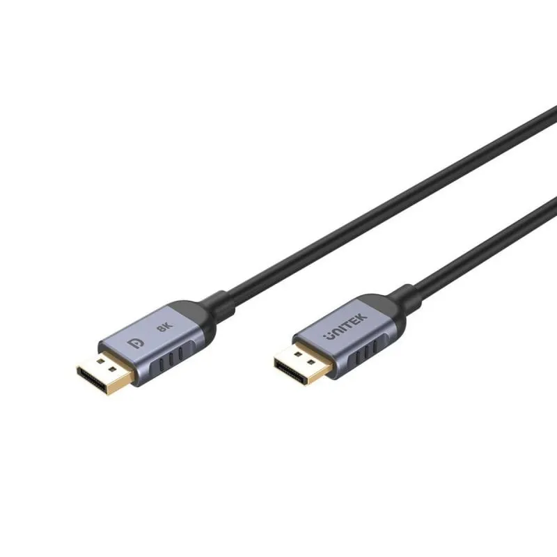 Cavo DisplayPort UNITEK C1628GY01-5M 5m 8K DisplayPort 1.4 Nero Grigio - immagine 1