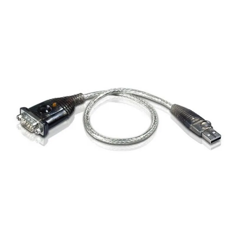 Adattatore USB ATEN UC232A RS232 0.35 m Acciaio inox Trasparente Nero - immagine 1