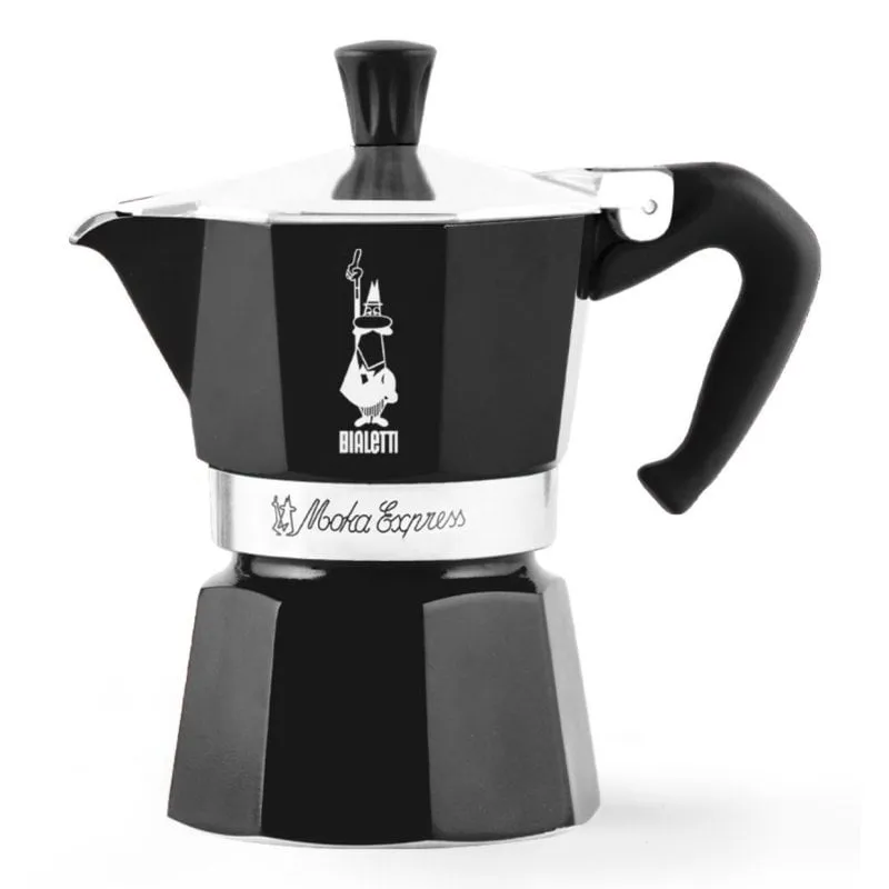 Caffettiera Moka Bialetti Moka Express 3 tazze alluminio nero - immagine 1