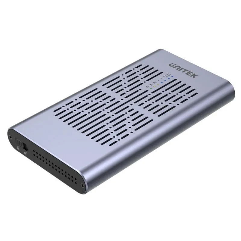 Box SSD UNITEK S1206A M.2 Alluminio Nero Grigio USB4 Gen 2x2 NVMe - immagine 1