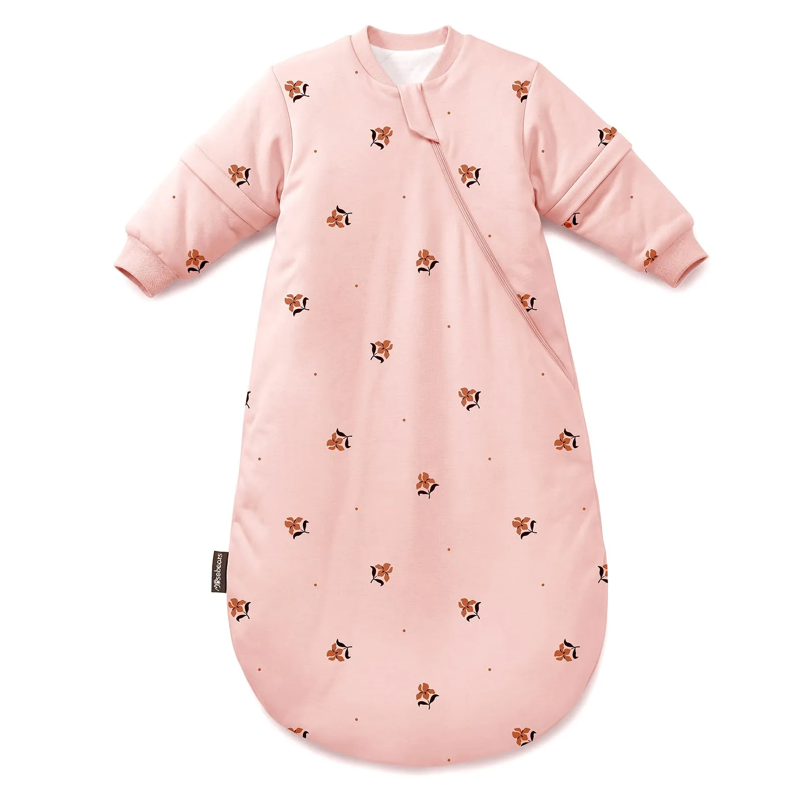 Mosebears Sacco Nanna Invernale 2,5 TOG con Maniche Staccabili, Pink, 0-6 Mesi - immagine 1
