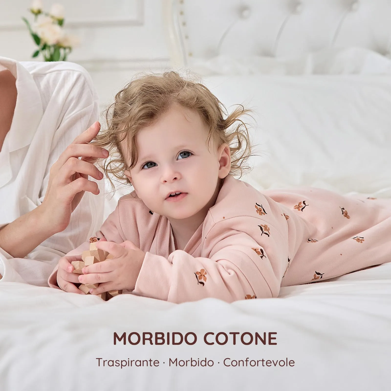 Mosebears Sacco Nanna Invernale 2,5 TOG con Maniche Staccabili, Pink, 0-6 Mesi - immagine 3
