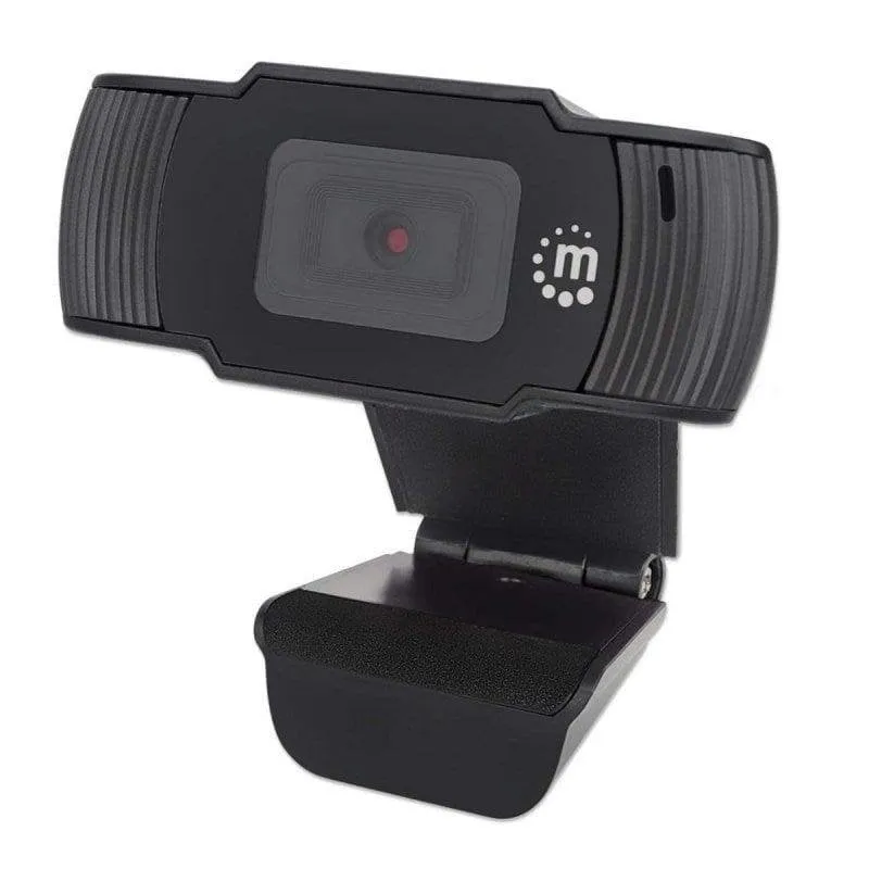 Fotocamera Web Manhattan USB Full HD 2MP 1080p con Clip Nero - immagine 1