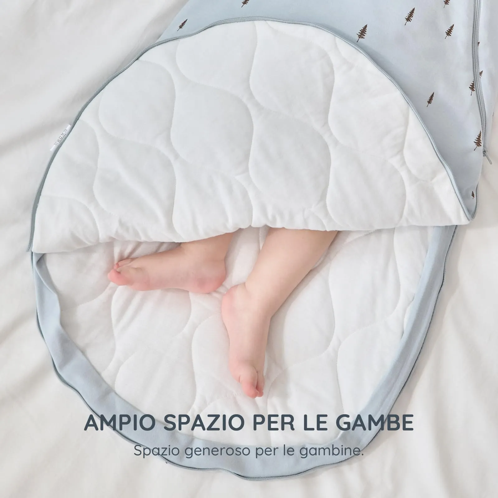 Mosebears Sacco Nanna Invernale 2,5 TOG con Maniche Staccabili, Blue, 24-36 Mesi - immagine 5
