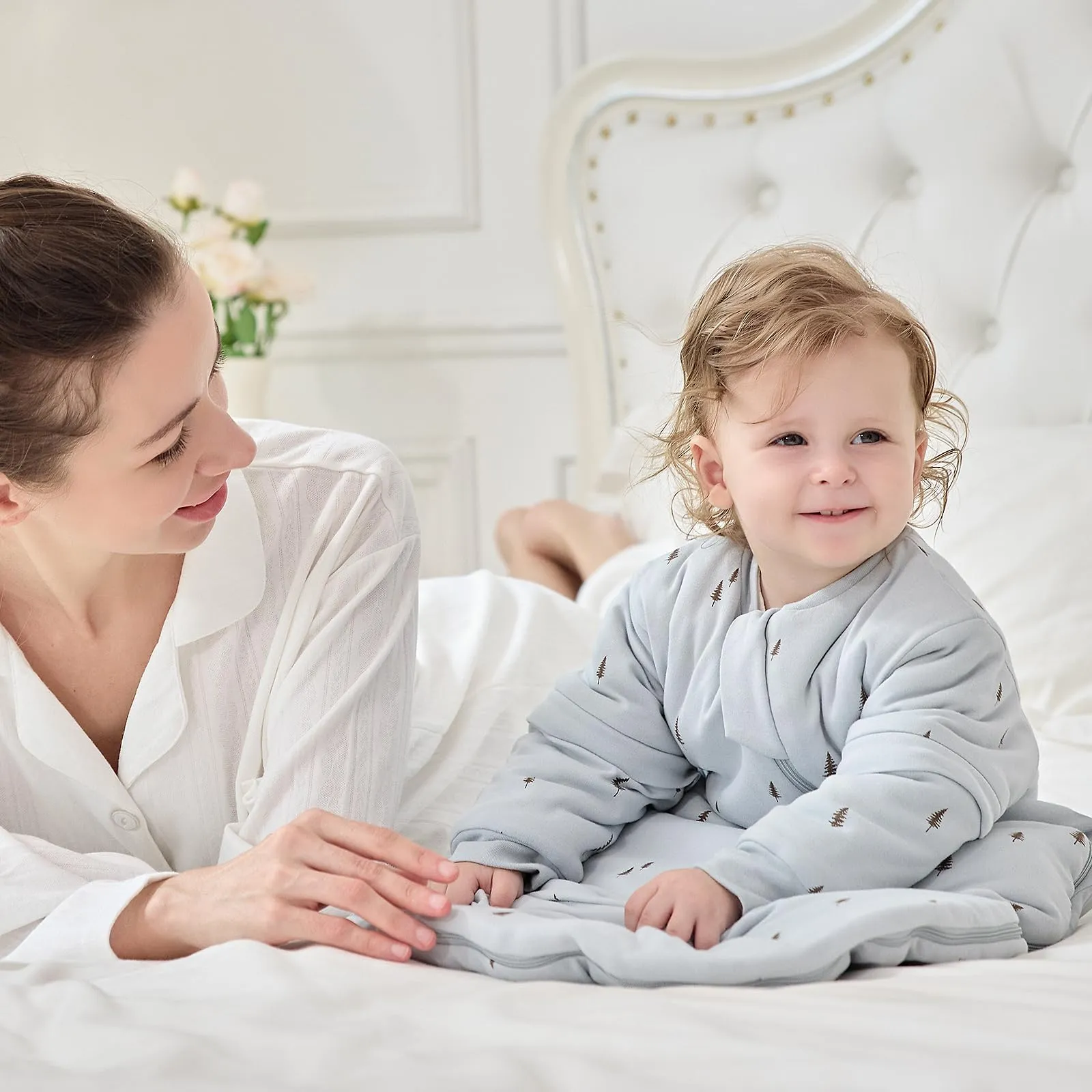 Mosebears Sacco Nanna Invernale 2,5 TOG con Maniche Staccabili, Blue, 14-24 Mesi - immagine 2