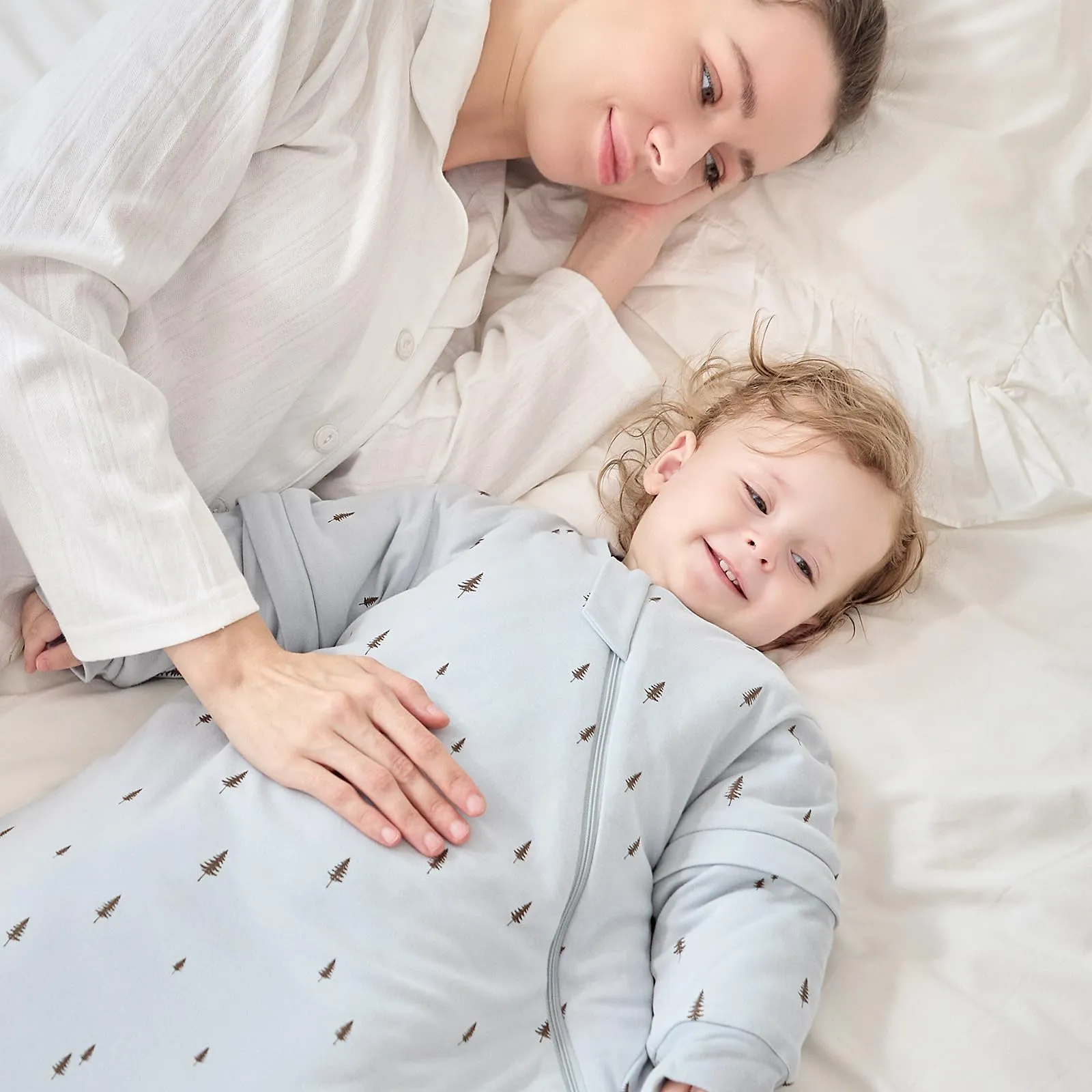 Mosebears Sacco Nanna Invernale 2,5 TOG con Maniche Staccabili, Blue, 0-6 Mesi - immagine 8