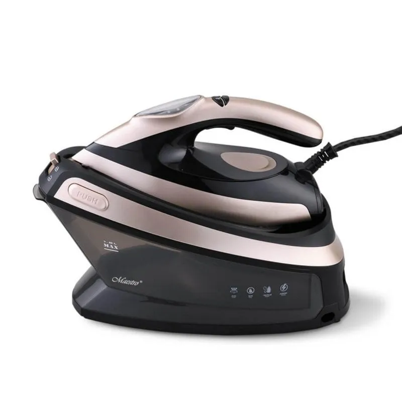 Ferro da stiro Maestro MR-320C suola in ceramica 2400W 1,5 L nero oro rosa - immagine 1