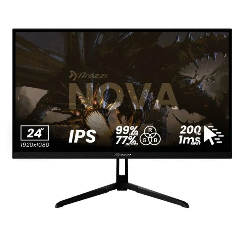 Monitor PC Arozzi Nova 24" FullHD 200Hz IPS 1ms Altoparlanti Integrati - immagine 1