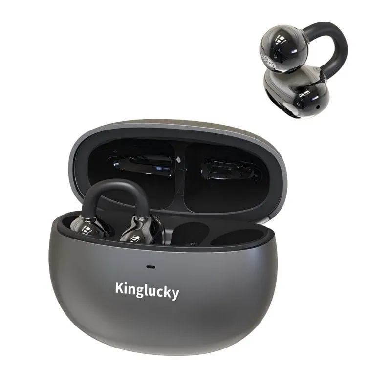 Auricolari Kinglucky Clip-on Inaltrici Bluetooth con Cancellazione Rumore, IPX5, Nero - immagine 1