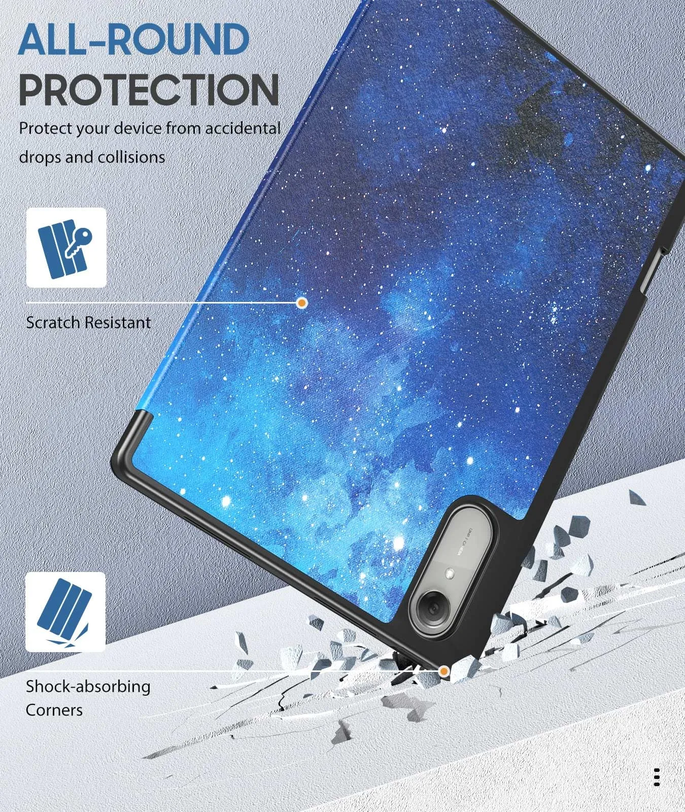 MoKo Cover per Lenovo Idea Tab Pro Gen 2 13" con Porta Penna, StellatoBlu - immagine 5
