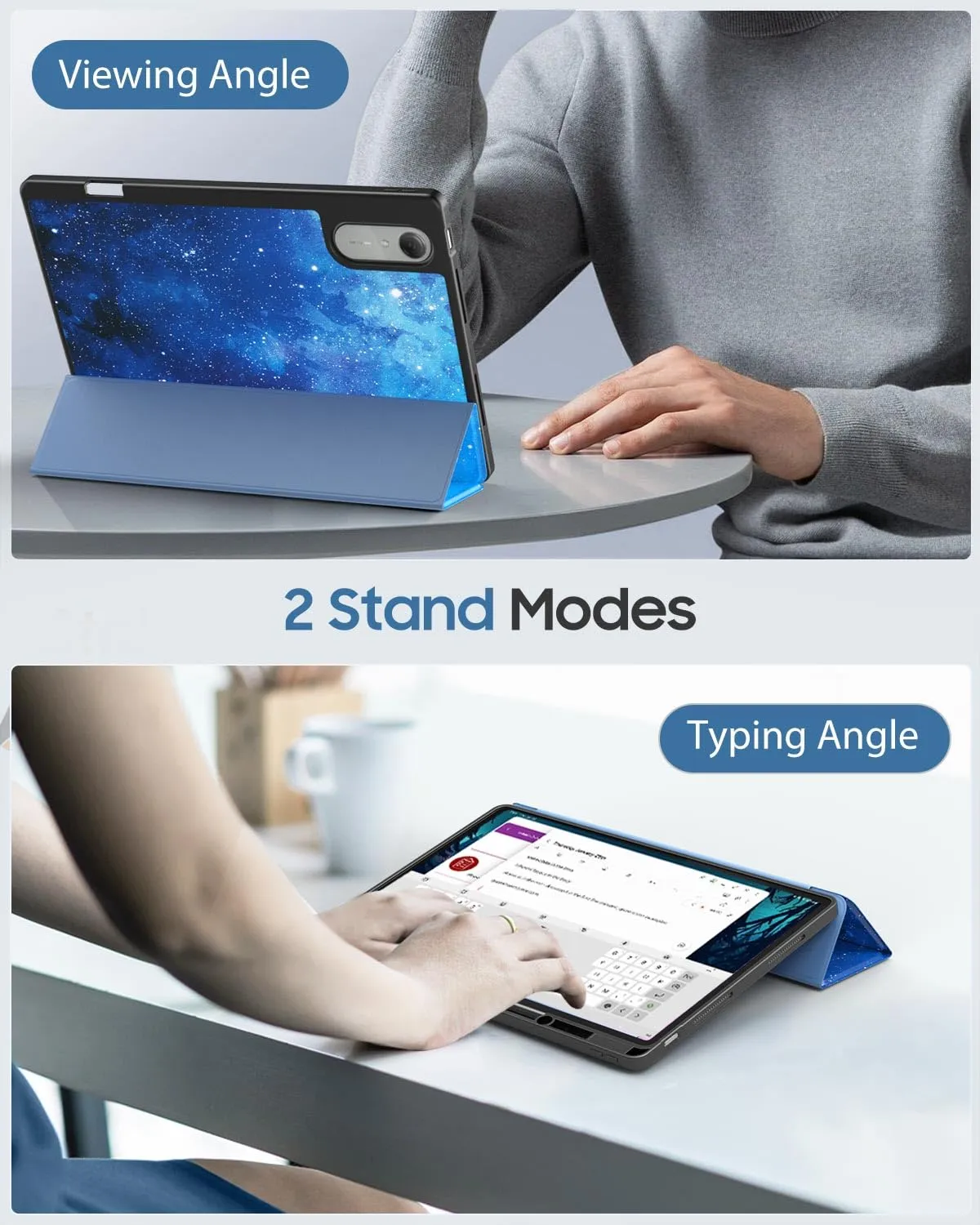 MoKo Cover per Lenovo Idea Tab Pro Gen 2 13" con Porta Penna, StellatoBlu - immagine 6