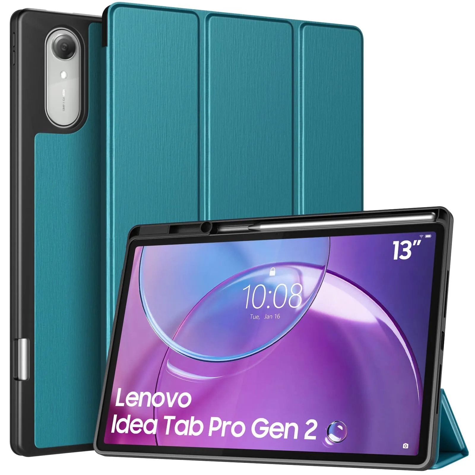 MoKo Cover per Lenovo Idea Tab Pro Gen 2 13" con Porta Penna, Blu Francese - immagine 1
