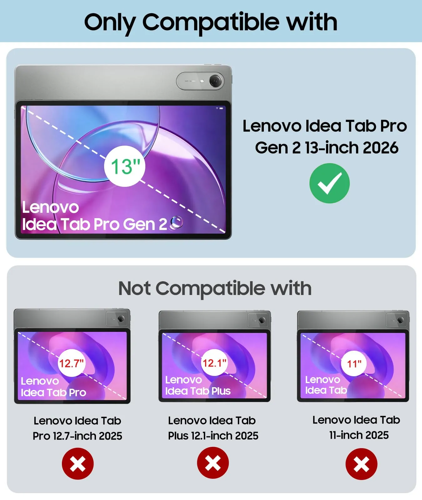 MoKo Cover per Lenovo Idea Tab Pro Gen 2 13" con Porta Penna, Blu Francese - immagine 2