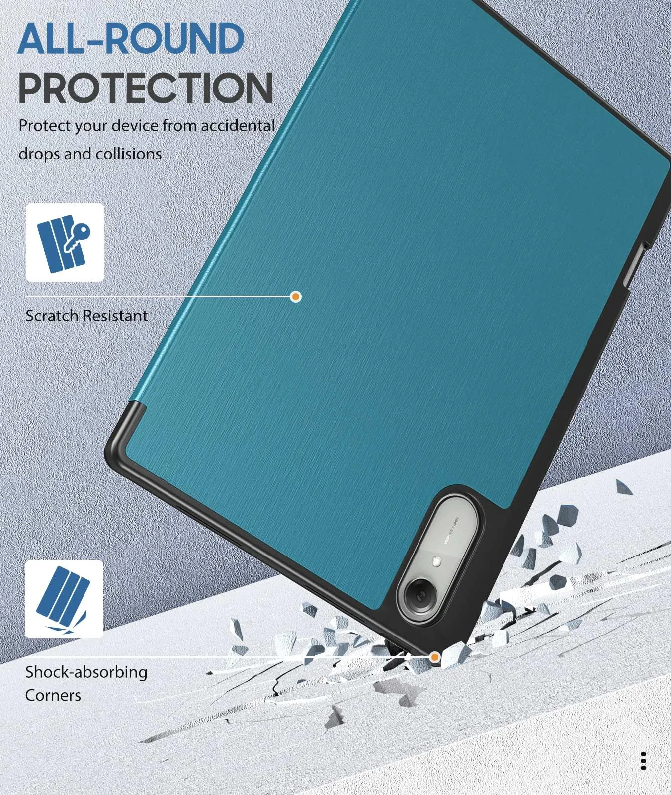 MoKo Cover per Lenovo Idea Tab Pro Gen 2 13" con Porta Penna, Blu Francese - immagine 5