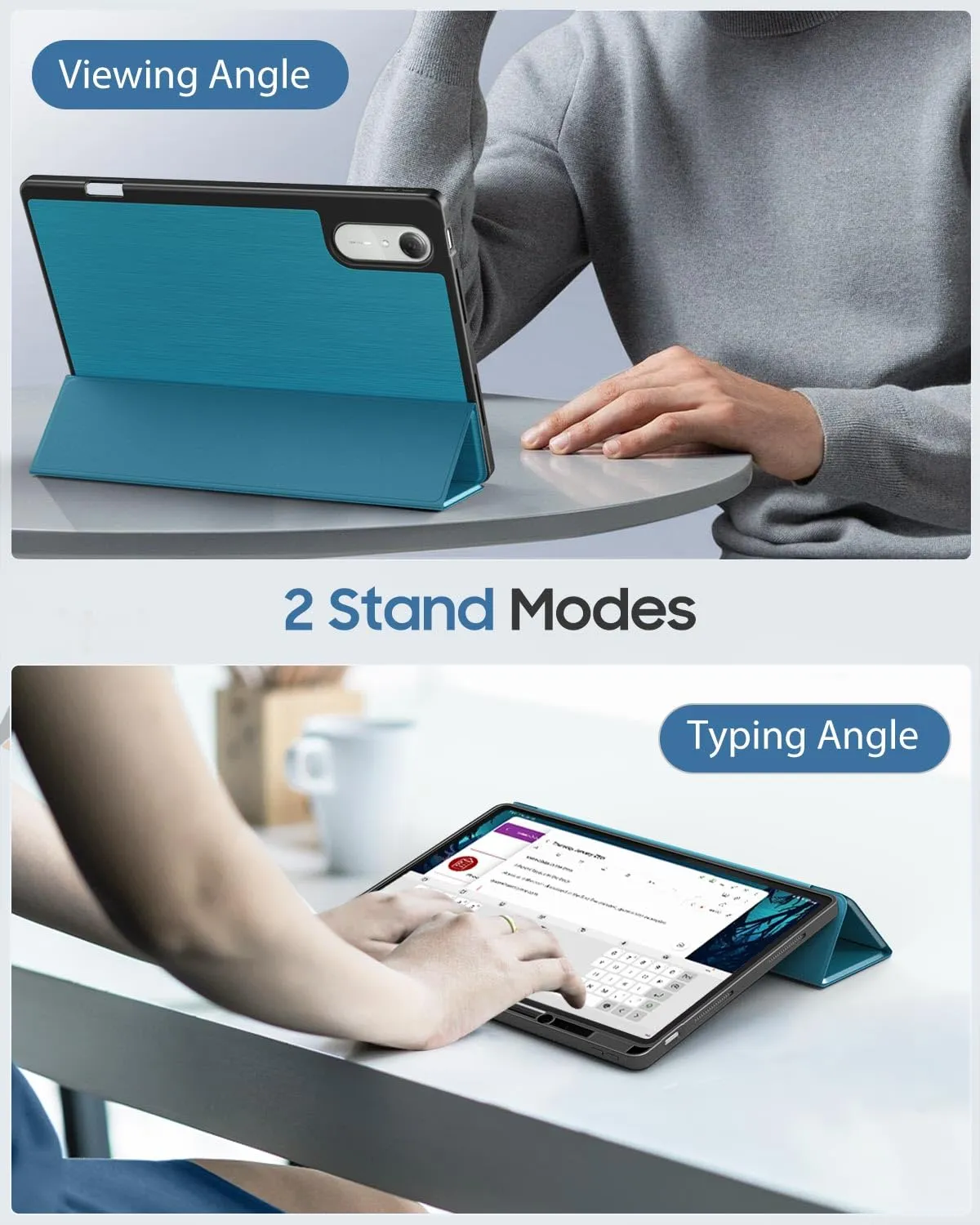 MoKo Cover per Lenovo Idea Tab Pro Gen 2 13" con Porta Penna, Blu Francese - immagine 6