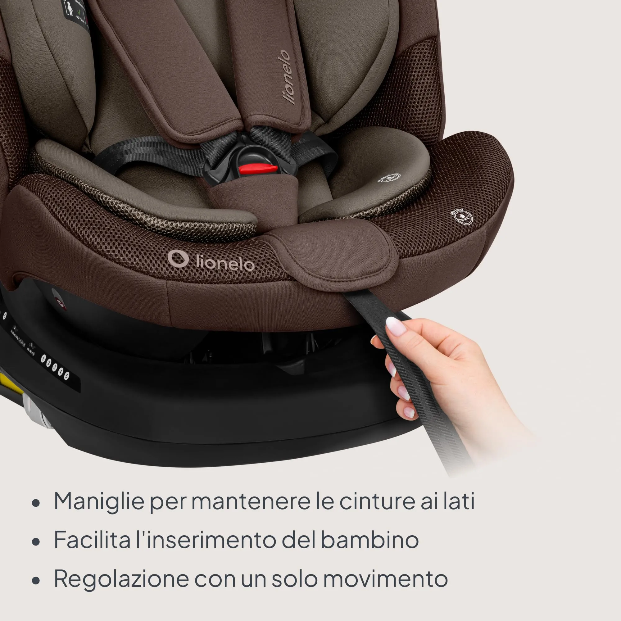 LIONELO Bastiaan i-Size Seggiolino Auto Evolutivo 4 in 1 40-150 cm ISOFIX - immagine 9
