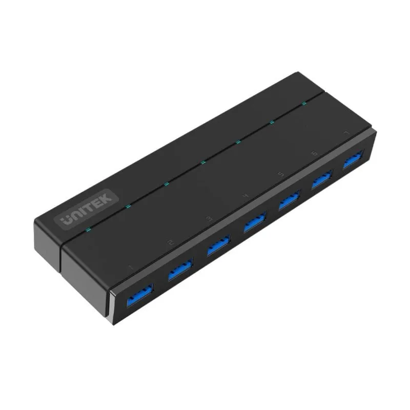 Hub UNITEK 7 porte USB 3.2 Gen 1 5000 Mbit/s modello Y-3184 Plug and Play - immagine 1