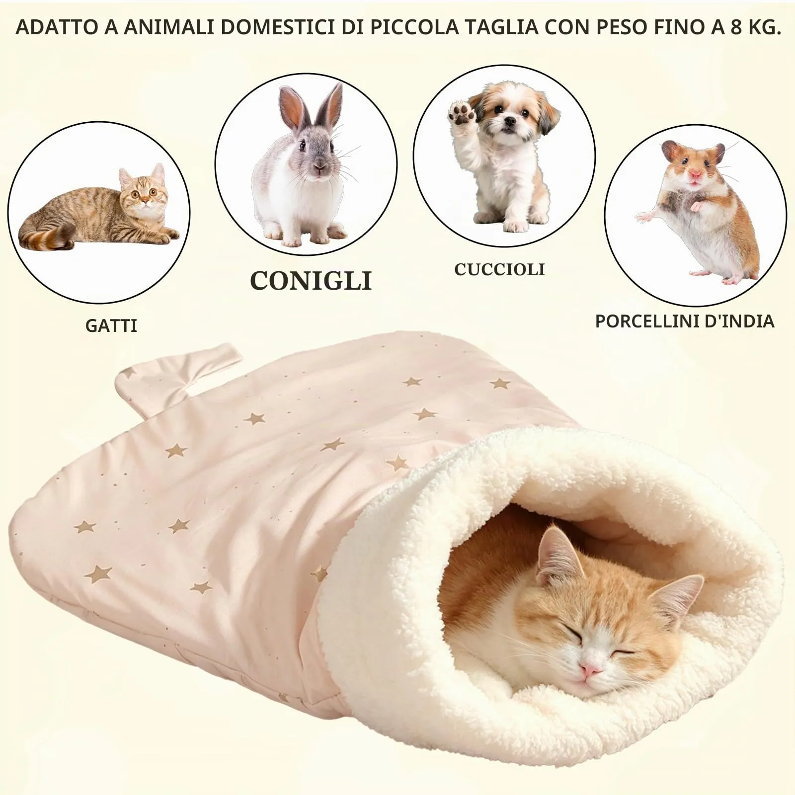 FOSDICK Sacco a Pelo per Gatti, Cuccia Gatto Spessa, Calda Cuccia per Gatti - immagine 2