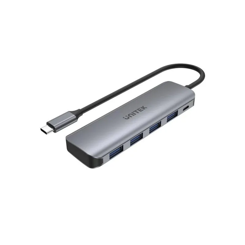 Hub UNITEK 5 porte USB 3.2 Gen 1 5000 Mbit/s P5+ in alluminio con Power Delivery 10 W - immagine 1