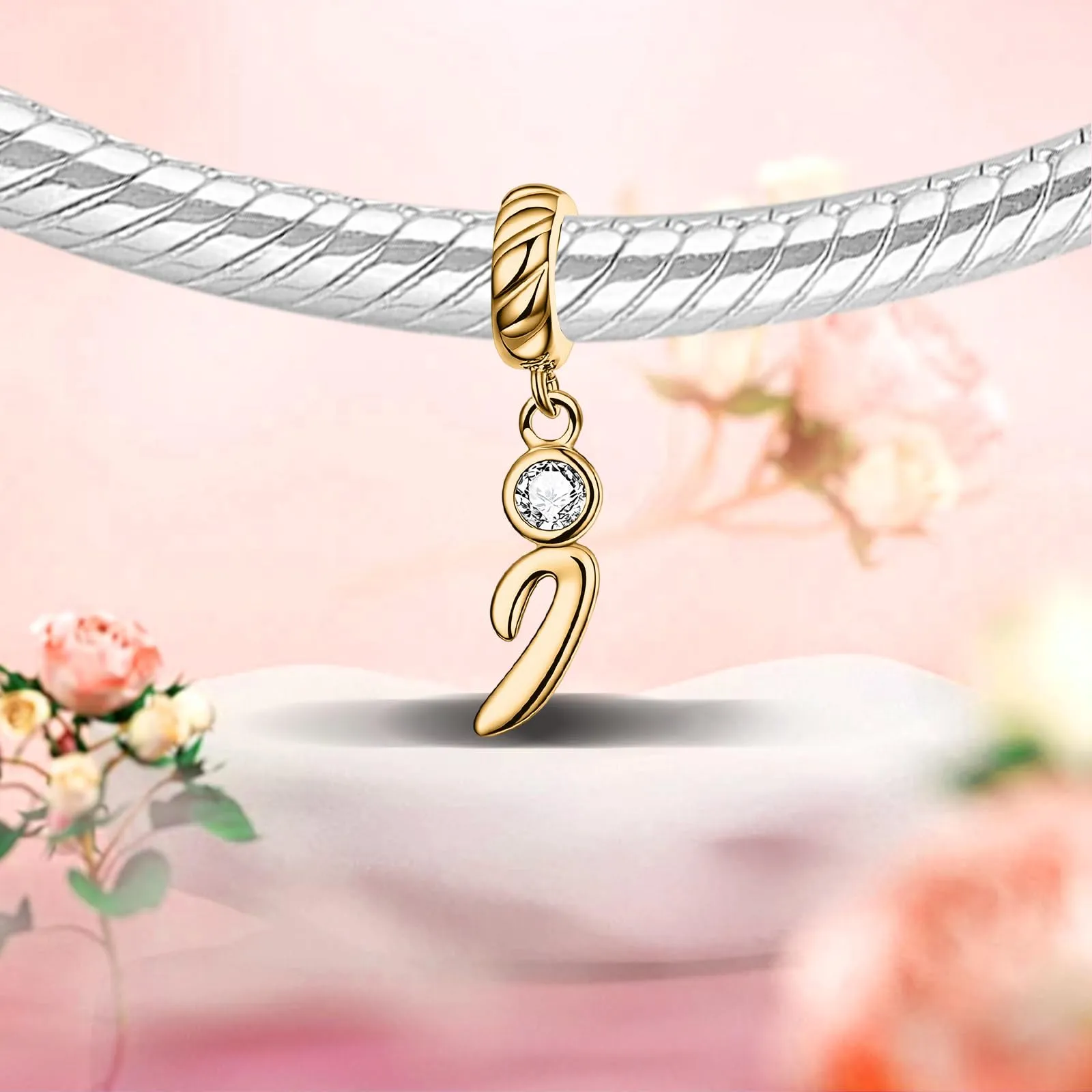 Rimgoris Ciondolo a forma di lettera iniziale, in argento Sterling 925 - immagine 6