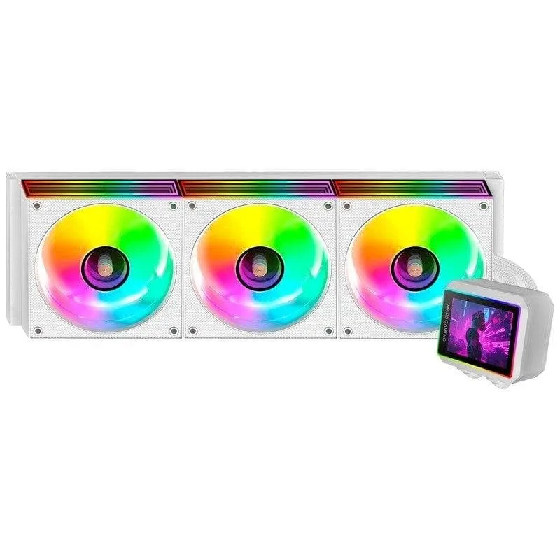 Refrigerazione Liquida Mars Gaming Ml-visionii360 360mm 3 Ventole ARGB Bianco - immagine 1