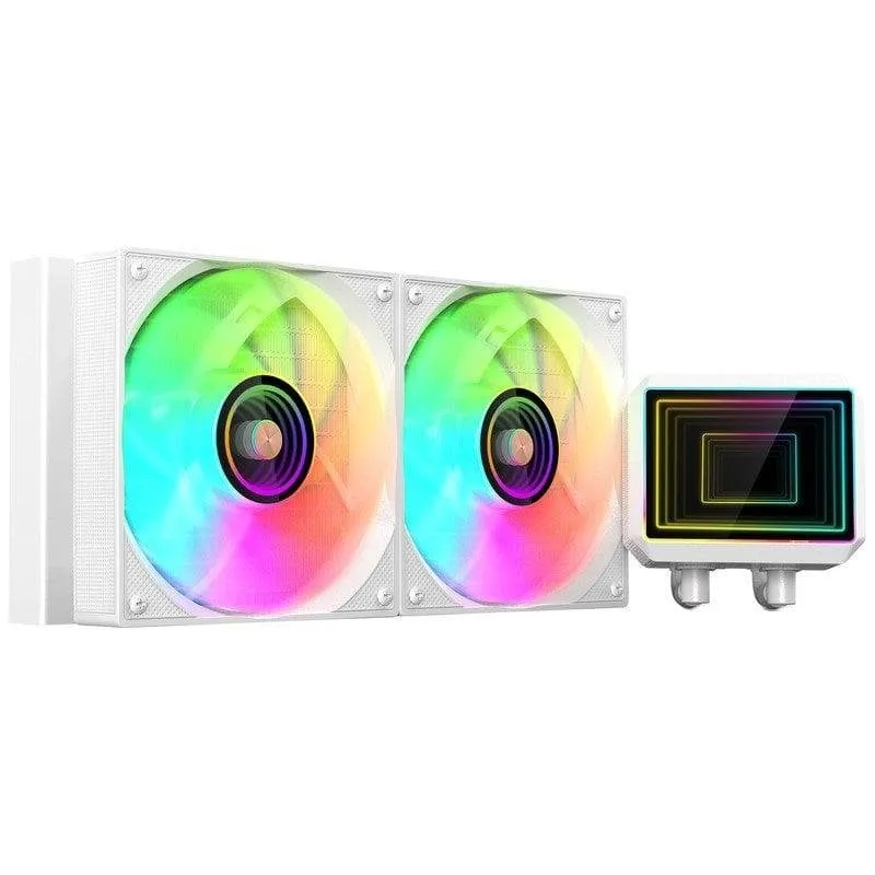 Refrigerazione Liquida Mars Gaming ML-TWO240 278mm 2 Ventole ARGB Bianco - immagine 1