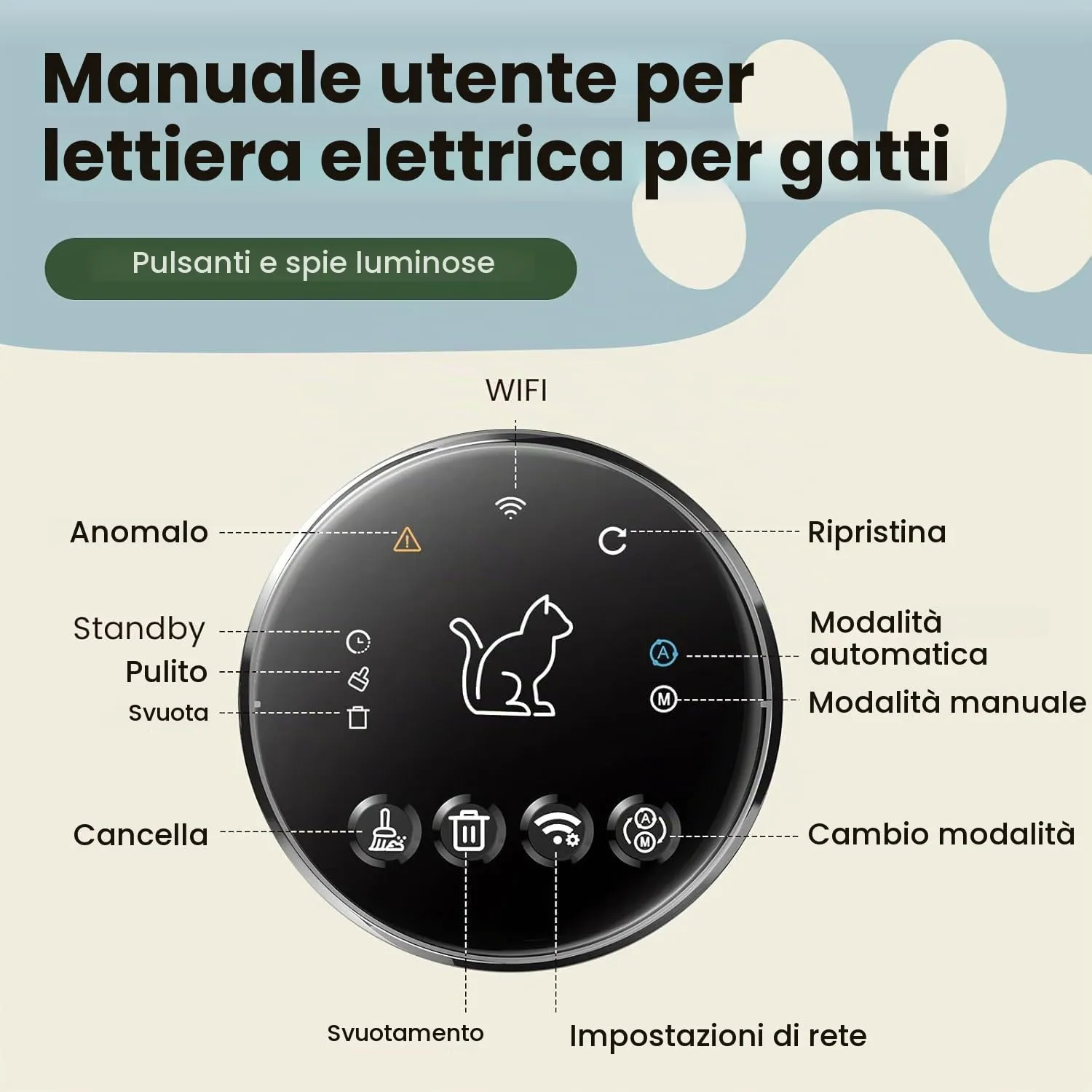 Lettiera Gatto Autopulente XXL, 89L Lettiera Autopulente per Gatti, Controllo App, Sensori di Sicurezza, 6 Luci, Eliminazione Odori, Silenziosa, Facile da Pulire, Lettier Automatica per Più Gatti - immagine 9