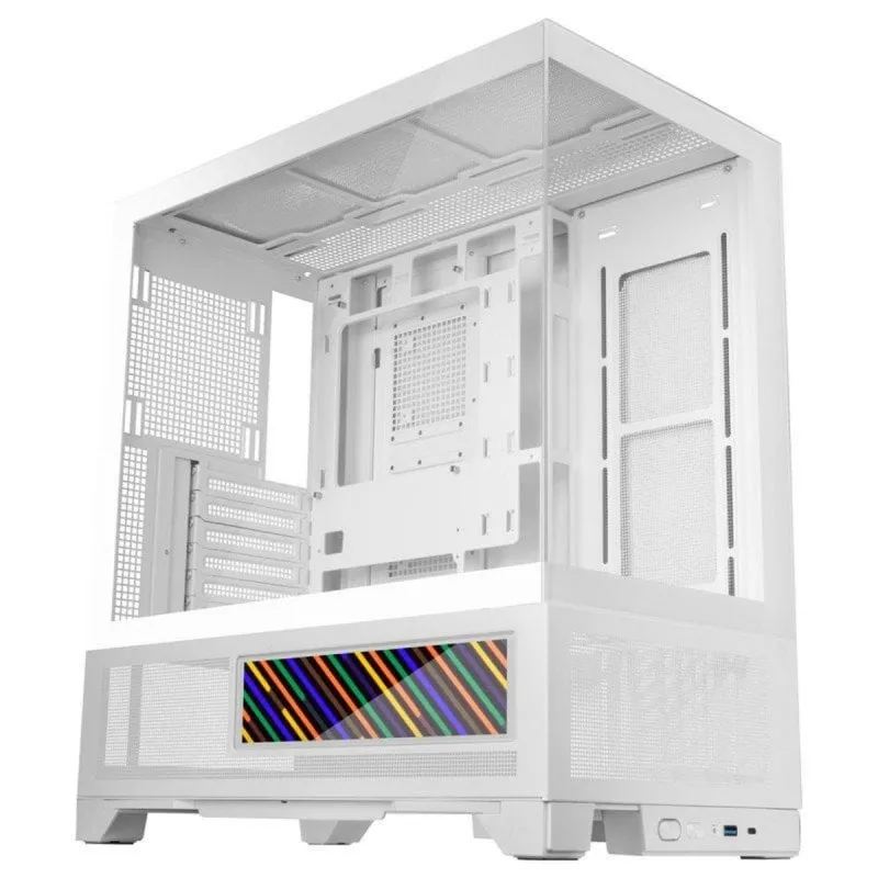 Case gaming Mars Gaming MC-LCDX display IPS 9.16" vetro temperato bianco - immagine 1