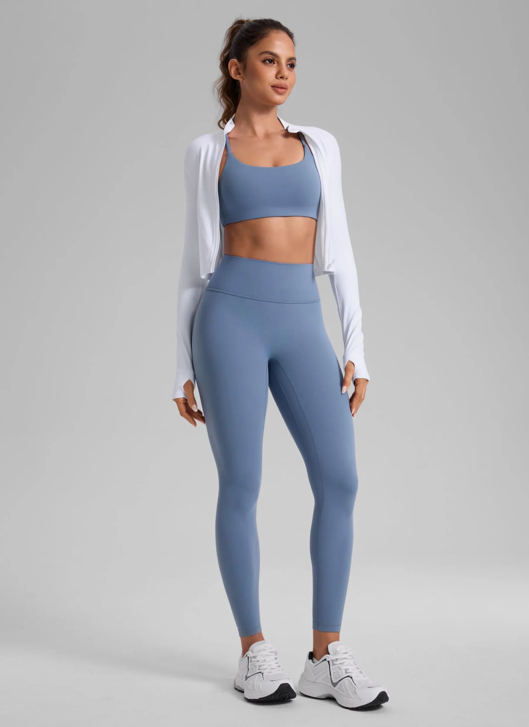 CRZ YOGA Secretsculpt Pilates Leggings 64cm Denim Lavati 48 - immagine 3