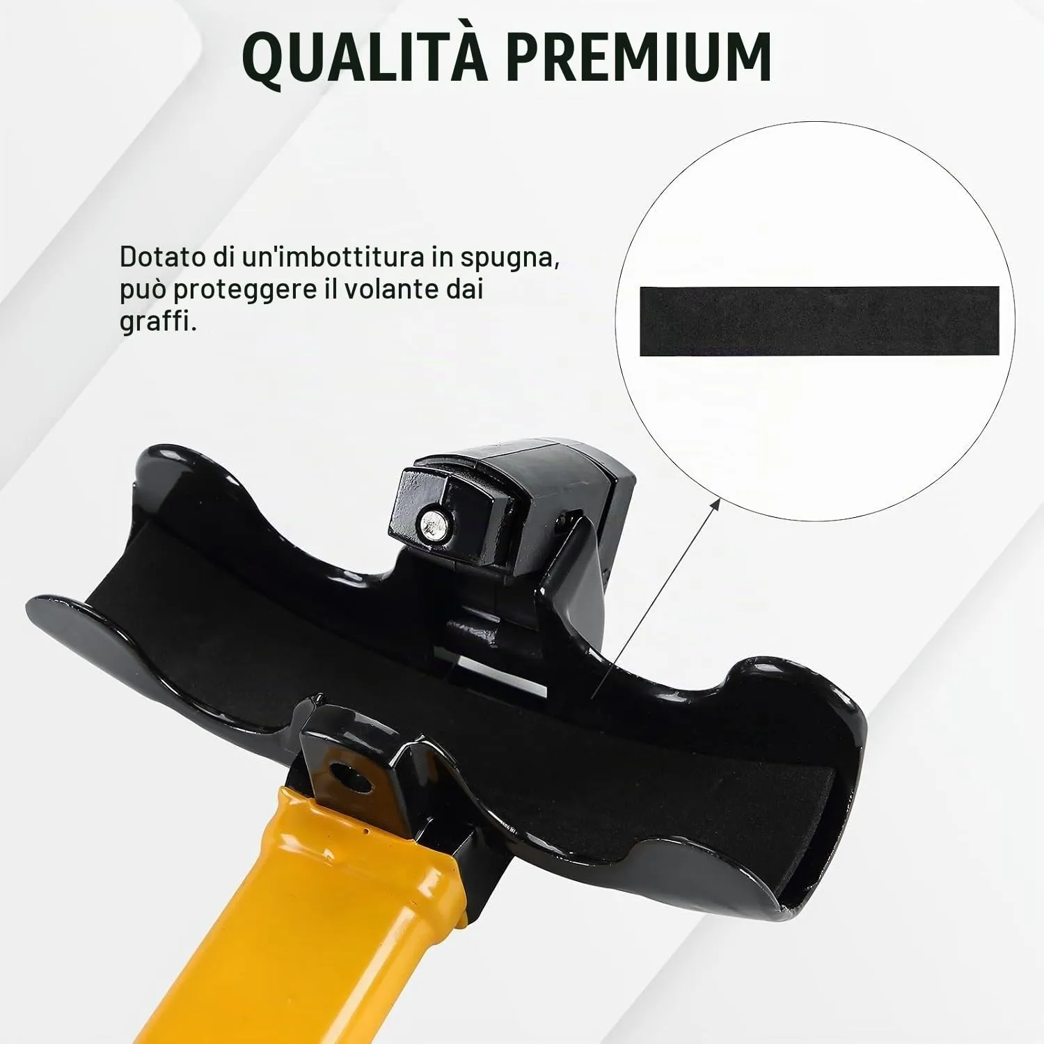 Frogetu Antifurto Auto Bloccasterzo Universale Bullock Blindosterzo Antifurto Meccanico per Auto Blocca Volante con 2 Chiavi Dispositivo di Bloccaggio per Automobile Furgoni SUV e Camion - immagine 3