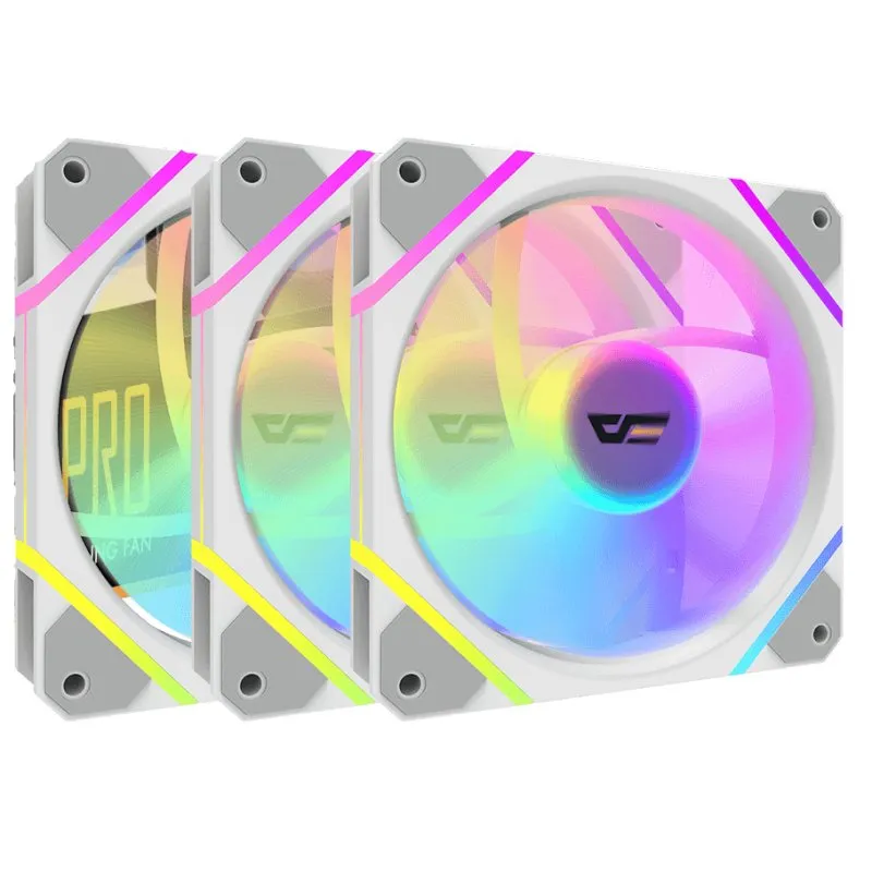 Ventilatore supplementare darkFlash DM12 White PRO 120mm 1800RPM ARGB PWM kit 3 in 1 - immagine 1